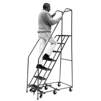 All Directional Ladders, 6 Steps, 16" Step Width, 60" Platform Height, Steel Absolute Business Supply