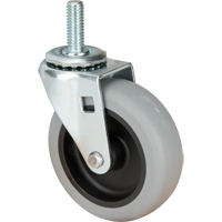Stem Caster, Swivel, 3" (76 mm) Dia., 80 lbs. (36 kg.) Capacity Absolute Business Supply