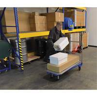 Chariot &agrave; plateforme, 48" lo x 24" la x Capacit&eacute; 1500 lb, Roues en Caoutchouc moul&eacute; Absolute Business Supply