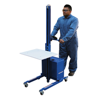 Quick Lift Platform Stacker, Electric Operated, 175 lbs. Capacity, 57" Max Lift Absolute Business Supply