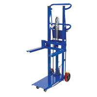 Platform Lift Stacker, Foot Pump Operated, 750 lbs. Capacity, 52" Max Lift Absolute Business Supply