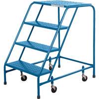 CSA Rolling Step Ladder, 4 Steps, 22" Step Width, 37" Platform Height, Steel Absolute Business Supply