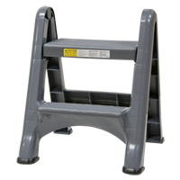 Folding Step Stool, 2 Steps, 19-1/2" x 20-1/2" x 22-3/4" High Absolute Business Supply