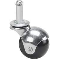 Zinc Plated Caster, Swivel with Brake, 2" (50.8mm) Dia., 200 lbs. (91 kg.) Capacity Absolute Business Supply