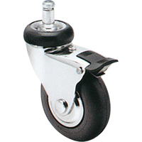 Roulette Comfort Roll, Pivotant avec frein, Diam&egrave;tre 3" (76 mm), Capacit&eacute; 175 lb (79 kg) Absolute Business Supply