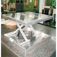 Dessus de table &eacute;l&eacute;vatrice &agrave; ciseaux Lift-Tool, 23" lo x 22" la, Aluminium, Capacit&eacute; 300 lb Absolute Business Supply