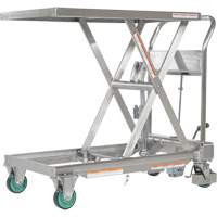Hydraulic Scissor Lift Table, 31-1/2" L x 19-1/2" W, Stainless Steel, 550 lbs. Capacity Absolute Business Supply