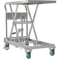 Hydraulic Scissor Lift Table, 31-1/2" L x 19-1/2" W, Stainless Steel, 550 lbs. Capacity Absolute Business Supply