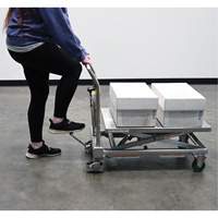 Hydraulic Scissor Lift Table, 31-1/2" L x 19-1/2" W, Stainless Steel, 550 lbs. Capacity Absolute Business Supply