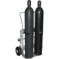 Four-Wheel Cylinder Hand Trucks, Pneumatic Wheels, 28" W x 6" L Base, 1000 lbs. Absolute Business Supply