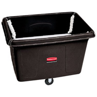 Chariot conteneur avec plateforme sur ressorts, Poly&eacute;thyl&egrave;ne, 44-1/16" lo x 31" la x 32-1/2" h, Volume 14 pi³, Capacit&eacute; 500 lb Absolute Business Supply