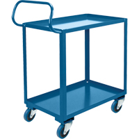 Chariot ergonomique &agrave; tablettes, 800 lb Capacit&eacute;, Acier, 20" la x 37" ha x 32" p, Bordure vers le haut Absolute Business Supply