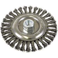 Standard Face Knot Wire Wheel Threaded, 6" Dia., 0.022" Fill, 5/8"-11 Arbor, Steel Absolute Business Supply