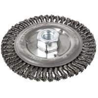 Stringer Bead Brush, 5" Dia., 0.022" Fill, 5/8"-11 Arbor, Steel Absolute Business Supply