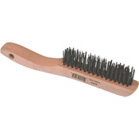 Brosse m&eacute;tallique &agrave; fils courts, Acier, 4 x 16 rangs de fils, Longueur 10" Absolute Business Supply