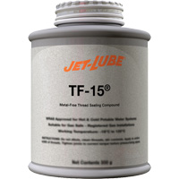 TF-15&reg; Metal-Free Thread Sealing Compound, Brush-Top Can, 227 ml, -46° C - 315° C/50° F - 600° F Absolute Business Supply