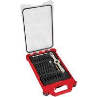 Jeu de tarauds & fili&egrave;res m&eacute;triques PackOut avec poign&eacute;e 2-en-1 Hex-Lok, 38 Morcea Absolute Business Supply