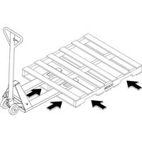 Transpalette hydraulique &agrave; 4 entr&eacute;es, 48" l x 7" la, Capacit&eacute; 4000 lb Absolute Business Supply
