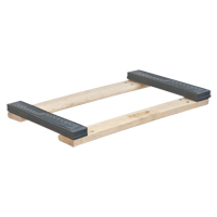 Cadre de socle roulant en bois dur &agrave; bouts avec caoutchouc, Cadre en Bois, 18" la x 24" p x 2,5" h, Capacit&eacute; de 900 lb Absolute Business Supply