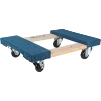 Carpeted Ends Hardwood Dolly, Wood Frame, 18" W x 24" L, 1000 lbs. Capacity Absolute Business Supply