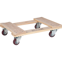 Socle roulant en bois dur, Roues en Polyur&eacute;thane, Capacit&eacute; de 900 lb, 18" la x 24" p x 7" h Absolute Business Supply