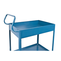 Deep Lipped Service Cart, 2 Tiers, 24" W x 47" H x 36" D, 1200 lbs. Capacity Absolute Business Supply