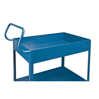 Deep Lipped Service Cart, 2 Tiers, 24" W x 47" H x 36" D, 1200 lbs. Capacity Absolute Business Supply