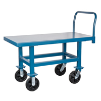 Elevated Platform Trucks, 48" L x 24" W, 2000 lbs. Capacity, Nylon Casters Absolute Business Supply