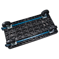Plastic Platform Trucks, 60" L x 30" W, 2000 lbs. Cap., Mold-on Rubber Wheels Absolute Business Supply
