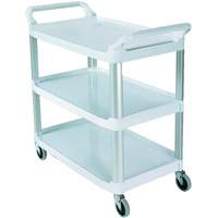 Chariot avec tablette et parois ouvrantes, 3 tiers, 40" x 37" x 20", Capacit&eacute; 300 lb Absolute Business Supply