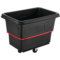 Chariot utilitaire &agrave; usage intensif, Plastique recycl&eacute; noir, 26"/38-3/8" lo x 26"/38-2/5" la x 28-1/4"/28-3-10" h, Volume 8 pi³, Capacit&eacute; 700 lb Absolute Business Supply