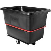 Chariot cubique utilitaire &agrave; usage intensif, Plastique recycl&eacute; noir, 48-1/4" lo x 34-1/8" la x 37-7/8" h, Volume 20 pi³, Capacit&eacute; 1200 lb Absolute Business Supply