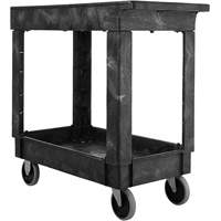 Flat Handle Utility Cart, 2 Tiers, 34" x 31-1/4" x 16", 500 lbs. Capacity Absolute Business Supply