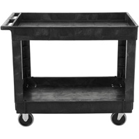 Flat Handle Utility Cart, 2 Tiers, 40" x 32-1/4" x 24", 500 lbs. Capacity Absolute Business Supply