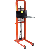 Hydraulic Platform Lift Stacker, Foot Pump Operated, 1000 lbs. Capacity, 80" Max Lift Absolute Business Supply