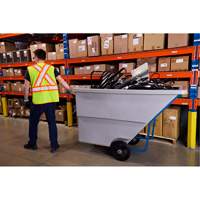Chariot basculeur en acier, Poly&eacute;thyl&egrave;ne, 1,1 vg³, Capacit&eacute; de charge de 1250 lb Absolute Business Supply