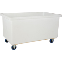 Chariot-caisse &agrave; parois droites, Poly&eacute;thyl&egrave;ne blanc, 57" lo x 34" la x 33" h, Volume 22 pi³, Capacit&eacute; 600 lb Absolute Business Supply