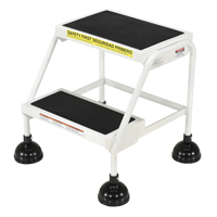 &eacute;chelles Stop-Step, 2 marches, Largeur de la marche 16", Hauteur de la plateforme 18-9/16", Acier Absolute Business Supply