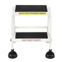&eacute;chelles Stop-Step, 2 marches, Largeur de la marche 16", Hauteur de la plateforme 18-9/16", Acier Absolute Business Supply