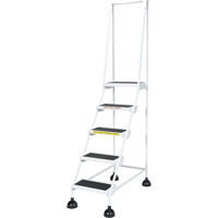 &eacute;chelles Stop-Step pour travaux l&eacute;gers, 5 marches, Largeur de la marche 16", Hauteur de la plateforme 47-11/16", Acier Absolute Business Supply