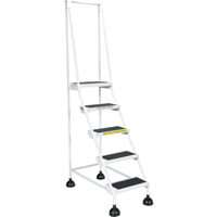 &eacute;chelles Stop-Step pour travaux l&eacute;gers, 5 marches, Largeur de la marche 16", Hauteur de la plateforme 47-11/16", Acier Absolute Business Supply