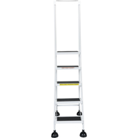 &eacute;chelles Stop-Step pour travaux l&eacute;gers, 5 marches, Largeur de la marche 16", Hauteur de la plateforme 47-11/16", Acier Absolute Business Supply