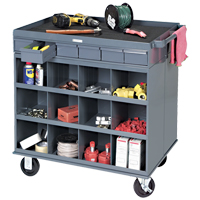 Heavy-Duty Two-Sided Mobile Work Station, 1200 lbs. Capacity, Steel, 34" x W, 34" x H, 24" D, All-Welded, 6 Drawers Absolute Business Supply