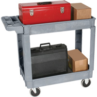 Chariot utilitaire de luxe, 2 tiers, 25" x 35-1/2" x 43,5"/43-1/2", Capacit&eacute; 550 lb Absolute Business Supply
