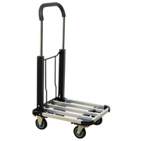Chariot &agrave; plateforme avec poign&eacute;e pliante, Aluminium, 300 lb, 28" lo x 16" la, Hauteur 37,75" Absolute Business Supply