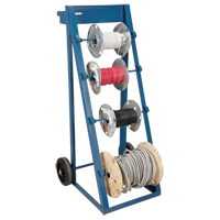 Portable Wire Reel Caddy, Steel, 4 Rod, 24-1/2" W x 49" H x 23" D, 400 lbs. Capacity Absolute Business Supply