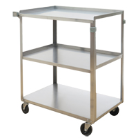 Chariots &agrave; tablette, 3 Tiers, 17-5/8" la x 33" h x 27-1/8" p, Capacit&eacute; 300 lb Absolute Business Supply