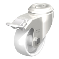 Impact-Resistant Nylon Caster, Swivel with Brake, 3-1/8" (79.5 mm) Dia., 265 lbs. (120 kg.) Capacity Absolute Business Supply