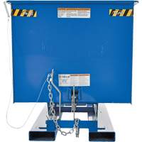 Conteneur autobasculeur, Acier, 1 vg³, Bleu Absolute Business Supply