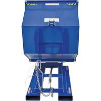 Conteneur autobasculeur, Acier, 1 vg³, Bleu Absolute Business Supply